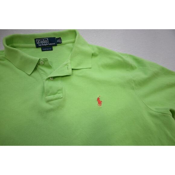 Polo Ralph Lauren Golf Polo Custom Fit Green Short Sleeve Mens Size XL - Picture 6 of 10